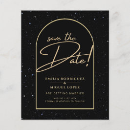 JET BLACK GOLD Starry Night Wedding RETT DATE Flyer