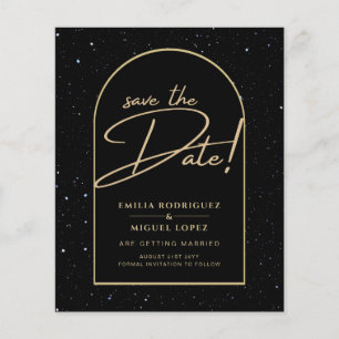 JET BLACK GOLD Starry Night Wedding RETT DATE Flyer