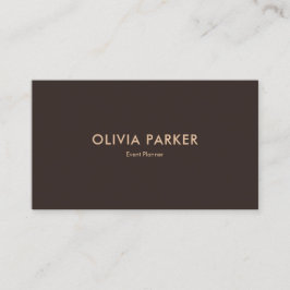 Jet Black Modern Minimalistisch Business Card Visitenkarte