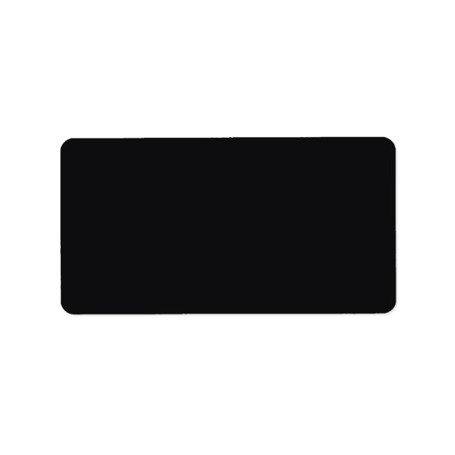Jet Black Solid Color Adressaufkleber (Vorne)