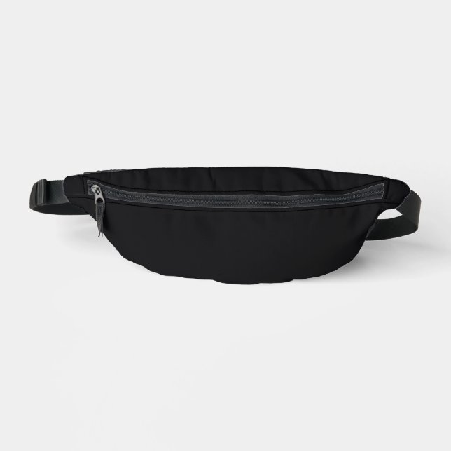 Jet Black Solid Color Bauchtasche (Vorderseite)