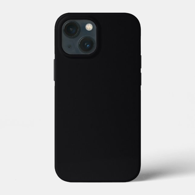 Jet Black Solid Color Case-Mate iPhone Hülle (Rückseite)