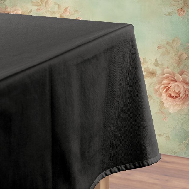 Jet Black Solid Color | Classic | elegant Tischdecke (Von Creator hochgeladen)