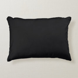 Jet Black Solid Color Dekokissen