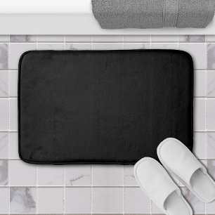 Jet Black Solid Color Einfach Minimalistisch Badematte