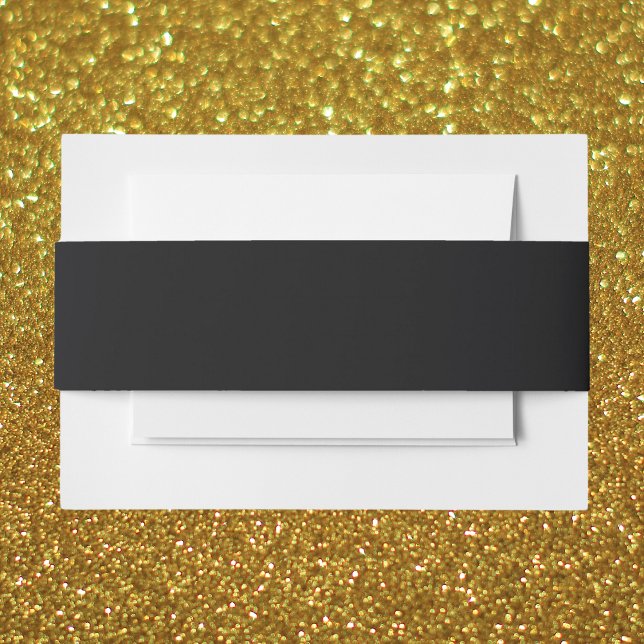 Jet Black Solid Color Einladungsbanderole (Von Creator hochgeladen)
