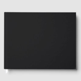 Jet Black Solid Color Gästebuch