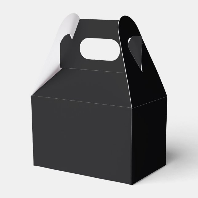 Jet Black Solid Color Geschenkschachtel (Vorderseite)