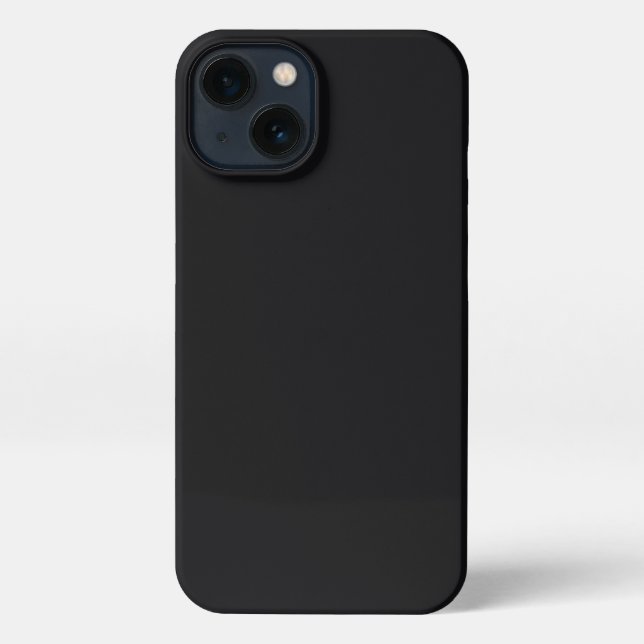 Jet Black Solid Color iPhone Hülle (Rückseite)