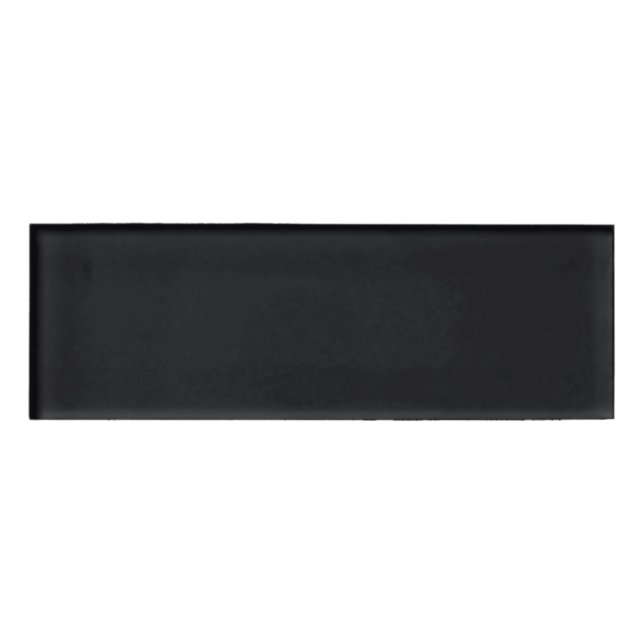 Jet Black Solid Color Namenschild (Vorderseite)