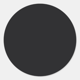Jet Black Solid Color Runder Aufkleber