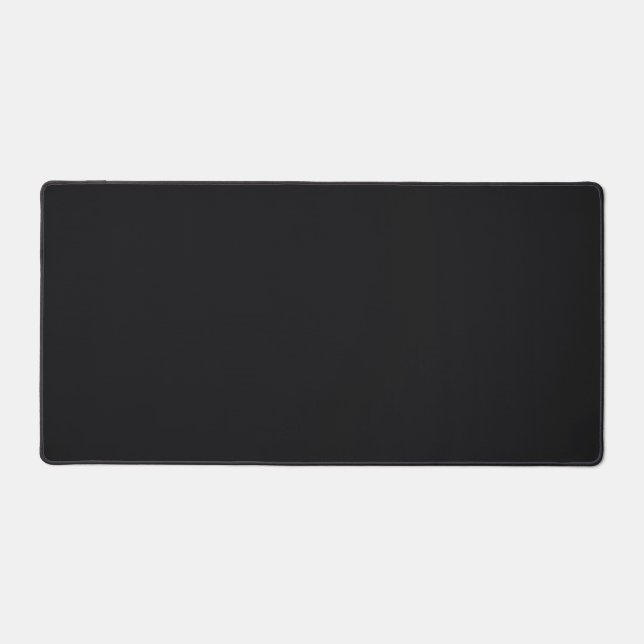 Jet Black Solid Color Schreibtischunterlage (Vorderseite)