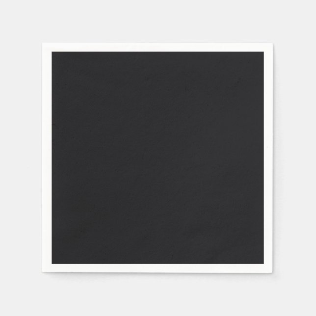 Jet Black Solid Color Serviette (Vorderseite)
