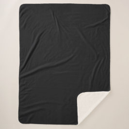 Jet Black Solid Color Sherpadecke