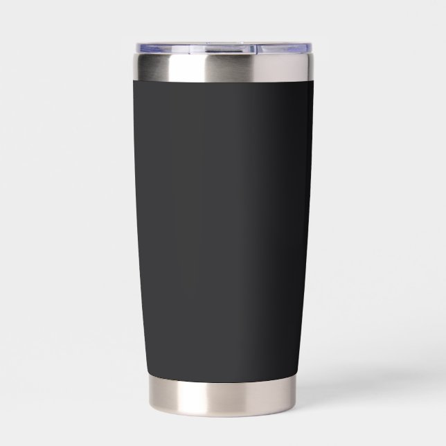 Jet Black Solid Color Thermobecher (Vorderseite)