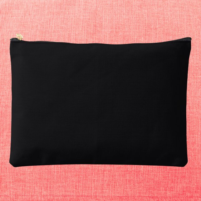Jet Black Solid Color Zubehörtasche (Von Creator hochgeladen)