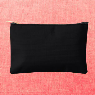 Jet Black Solid Color Zubehörtasche