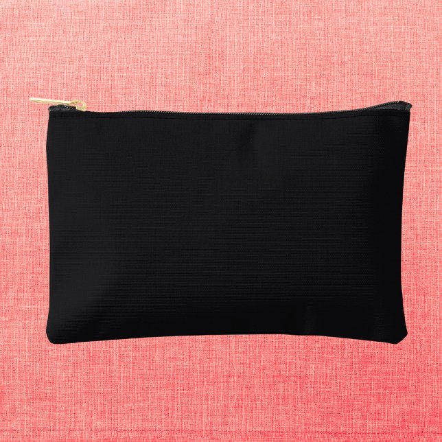 Jet Black Solid Color Zubehörtasche (Von Creator hochgeladen)