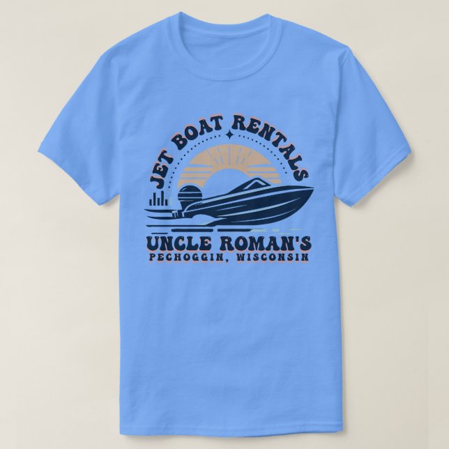 Jet Boat Rental Uncle Roman T-Shirt (Design vorne)