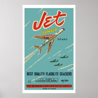 Jet Bomber (Vintager chinesischer Firecracker) Poster