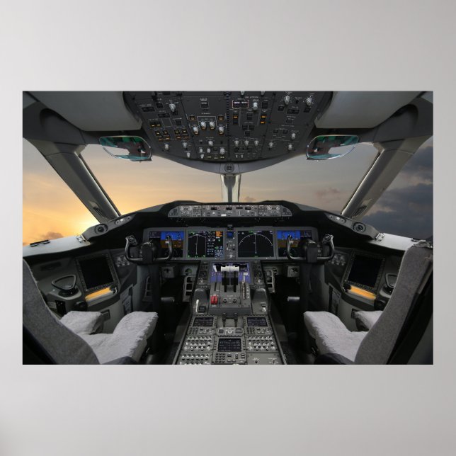 Jet-Cockpit Poster (Vorne)