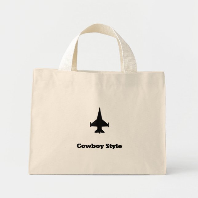 Jet Cowboy Style kämpfen Mini Stoffbeutel (Vorne)