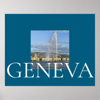 Jet d'Eau in Genf Poster