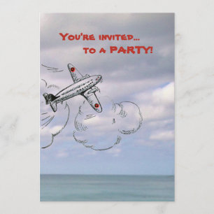 Jet der Flugzeug-Einladungs-  in den Wolken Einladung