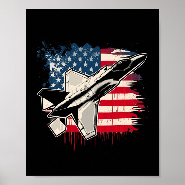 Jet F-35 4. Juli Männer Frauen Kinder Pa Poster (Vorne)