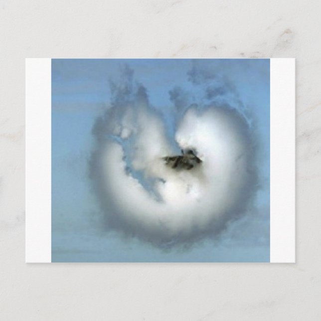 JET FIGHER IN VAPOR POSTKARTE (Vorderseite)