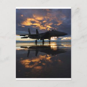 Jet Fighter Aircraft Pilot Flüge Ziel Postkarte