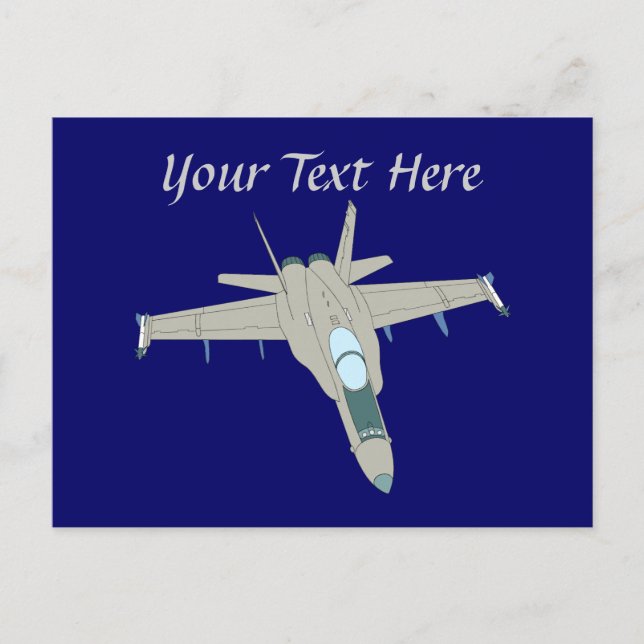 Jet Fighter F18 Hornet Design Postkarte (Vorderseite)