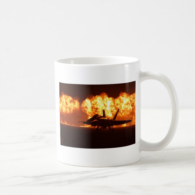 Jet Fighter Flames Kaffeetasse (Rechts)