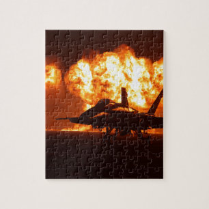 Jet Fighter Flames Puzzle