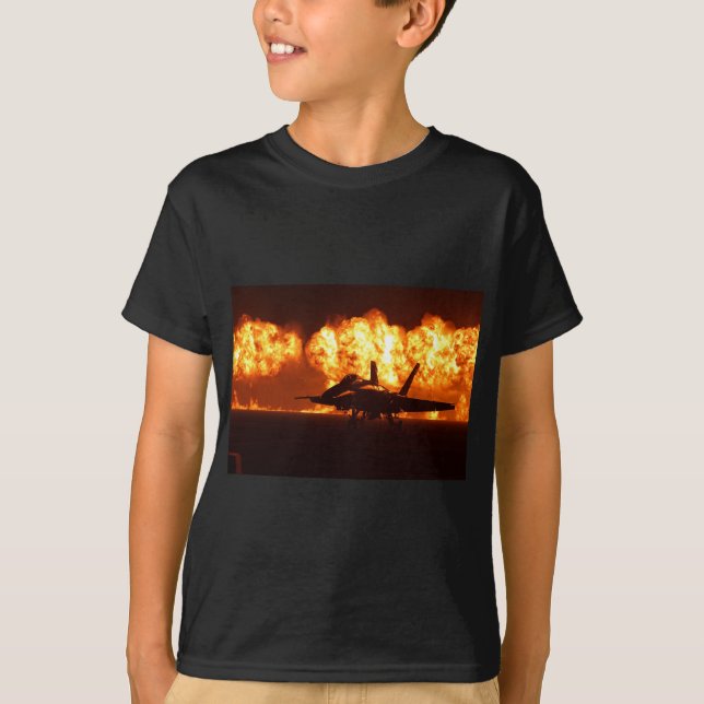 Jet Fighter Flames T-Shirt (Vorderseite)