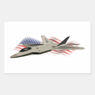 Jet Fighter Rechteckiger Aufkleber