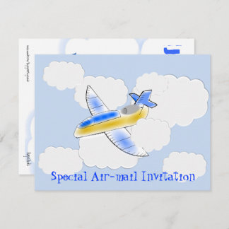 Jet Flugzeug Air Mail Geburtstagsparty (Altersände Einladung
