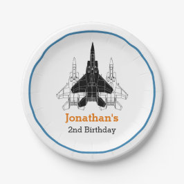 Jet Flugzeug Boy Birthday Personalisiert Paper Tel Pappteller