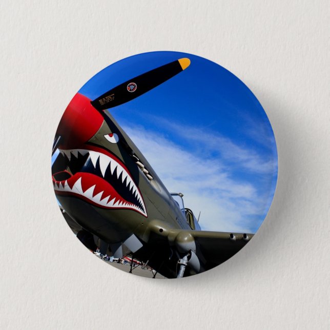Jet-Flugzeug-Flugzeug-Pilotschicksals-Glückwünsche Button (Vorderseite)