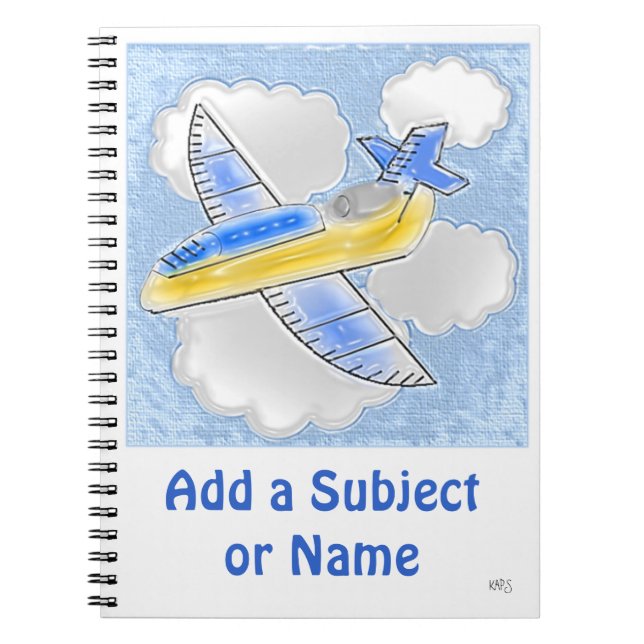 Jet-Flugzeug-Notebook Notizblock (Vorderseite)