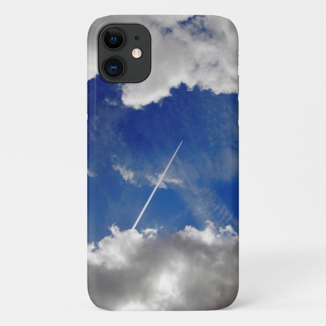 Jet-Flugzeug-Wege zwischen Wolken Case-Mate iPhone Hülle (Rückseite)