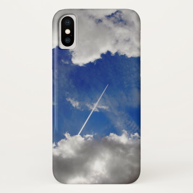 Jet-Flugzeug-Wege zwischen Wolken Case-Mate iPhone Hülle (Rückseite)