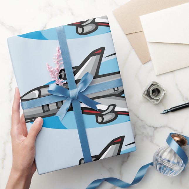 Jet Flugzeug Wrapping Paper Geschenkpapier (Von Creator hochgeladen)