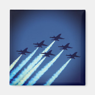 Jet Flugzeuge fliegen in Formation Blue Angels Magnet