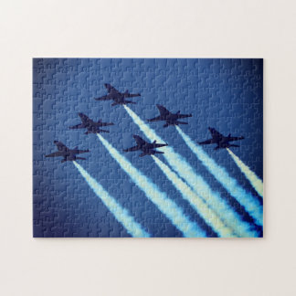 Jet Flugzeuge fliegen in Formation Blue Angels Puzzle