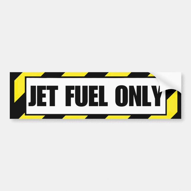 Jet Fuel only Aviation Decal Autoaufkleber (Vorne)