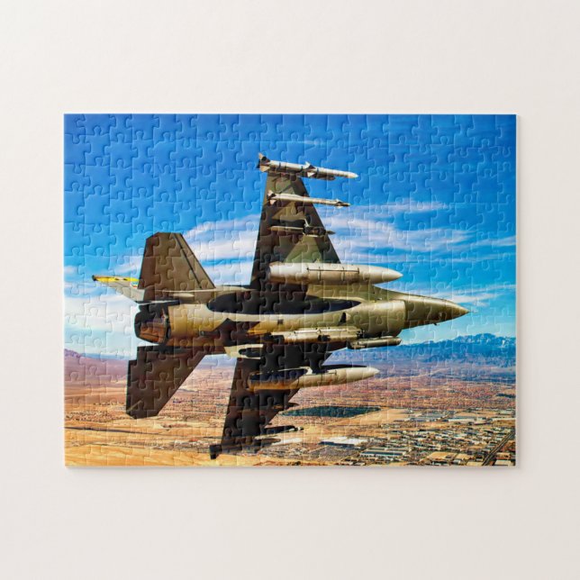 Jet kämpft über Nevada. Puzzle (Horizontal)