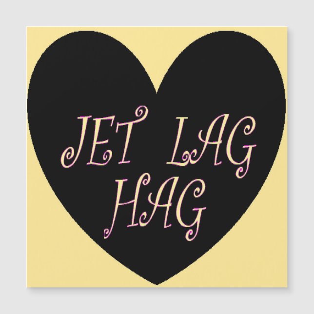 JET LAG HAG TRAVEL DESIGN MAGNETKARTE (Vorderseite)