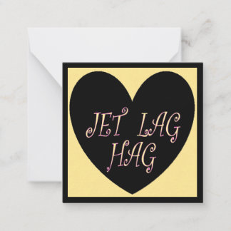 JET LAG HAG TRAVEL DESIGN MITTEILUNGSKARTE