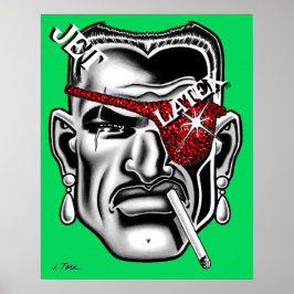 Jet Latex™/gebrochene Nase Poster